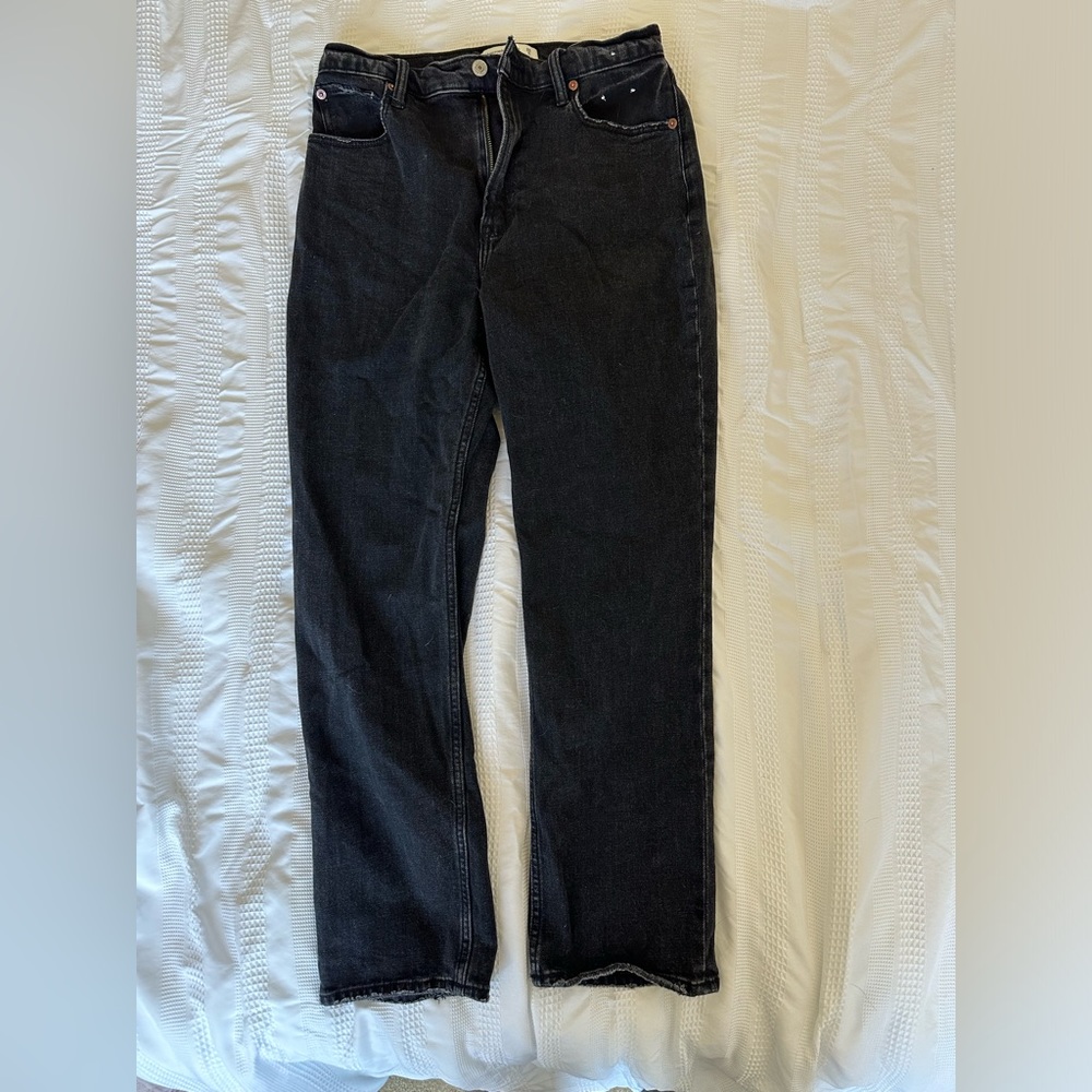 Abercrombie & Fitch Ankle Straight Ultra High Rise Jean